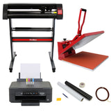 Cortador de Vinil PixMax, Prensa Térmica Plana de 50 cm e Conjunto de Impressora