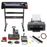 Prensa térmica 5 em 1, cortador de vinil LED, impressora com kit de remoção de ervas daninhas