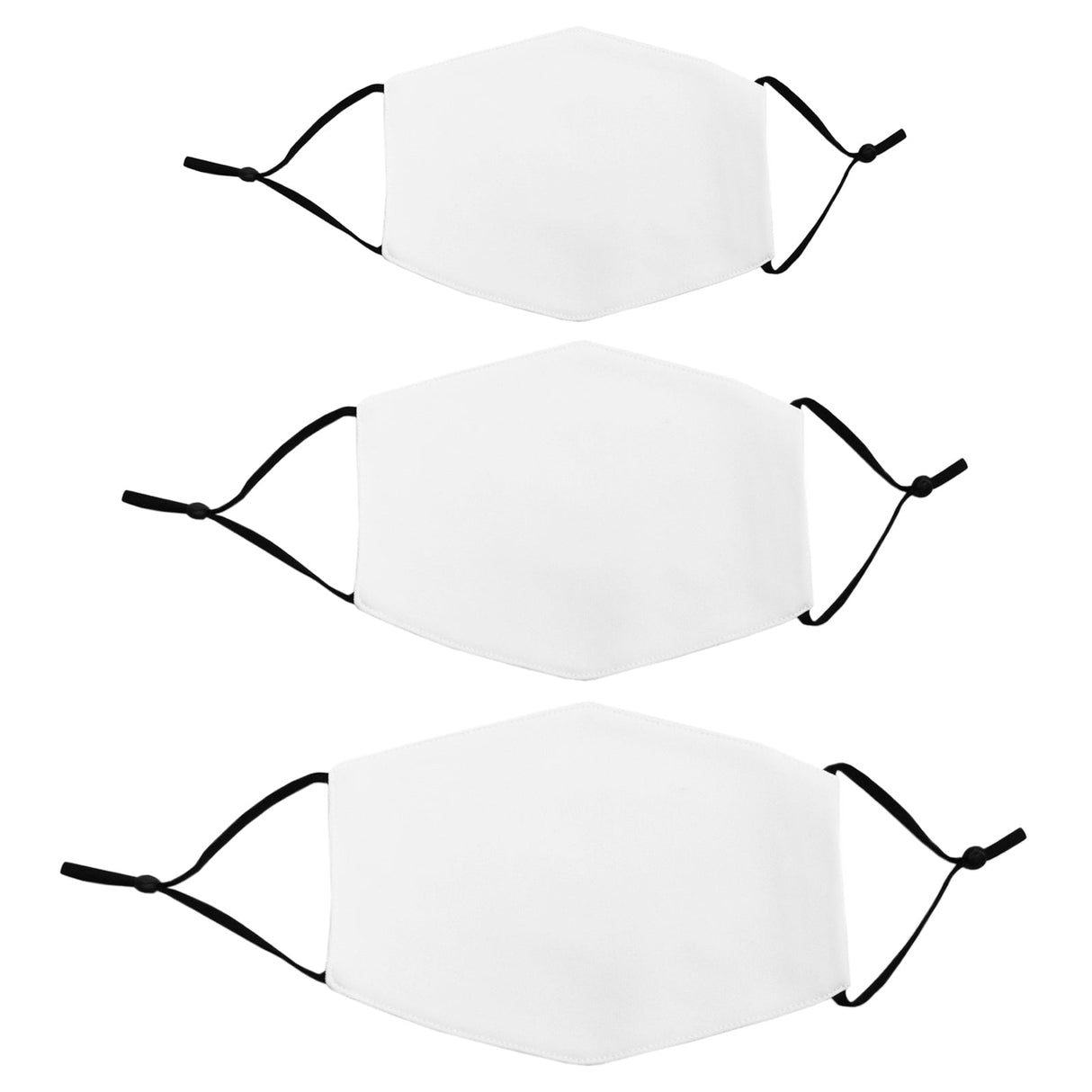 Pacote de Má scaras Brancas para Sublimação Vá rios Tamanhos / Pacote de 30