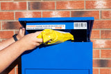 Caixa postal esperta exterior fixada na parede Lockable azul do pacote da caixa postal