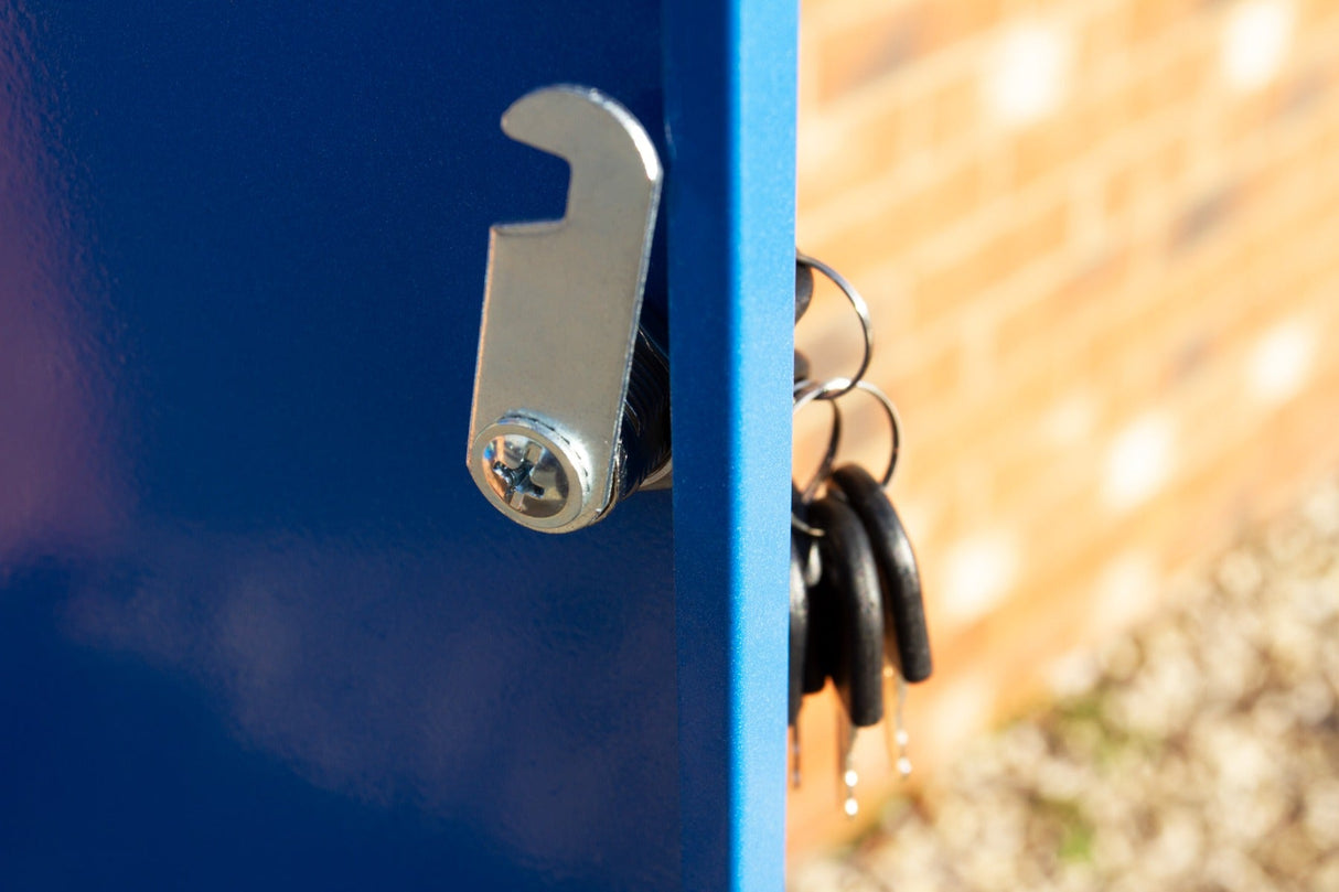 Caixa postal esperta exterior fixada na parede Lockable azul do pacote da caixa postal