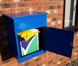 Caixa postal esperta exterior fixada na parede Lockable azul do pacote da caixa postal