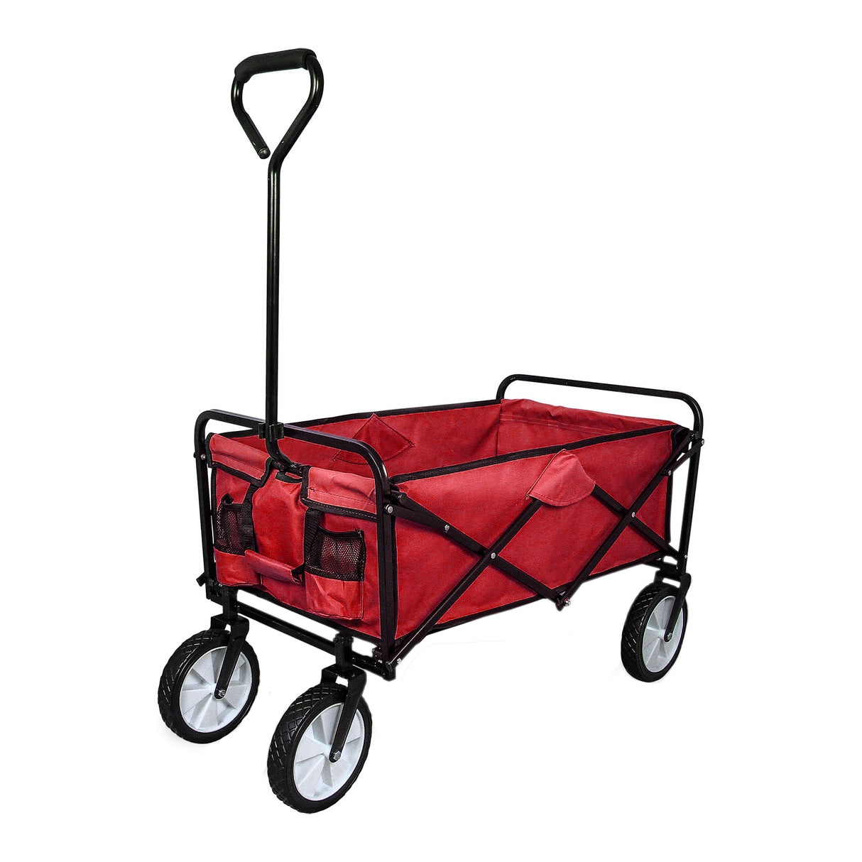 Carrinho Dobrável Todo-o-Terreno para Praia e Festivais Vermelho