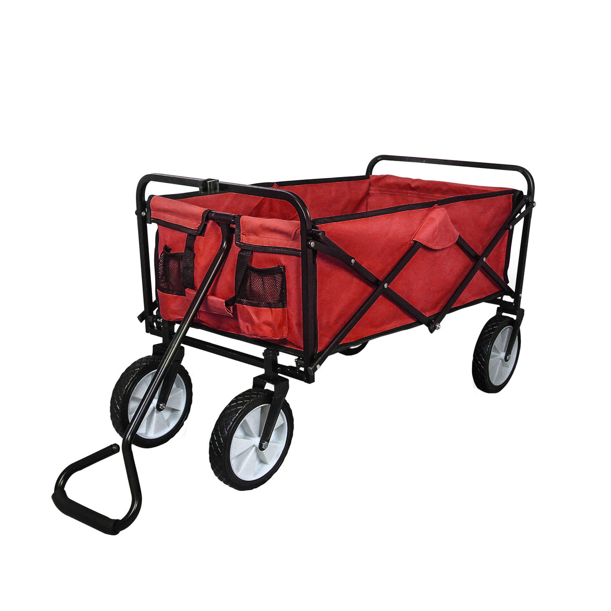 Carrinho Dobrável Todo-o-Terreno para Praia e Festivais Vermelho