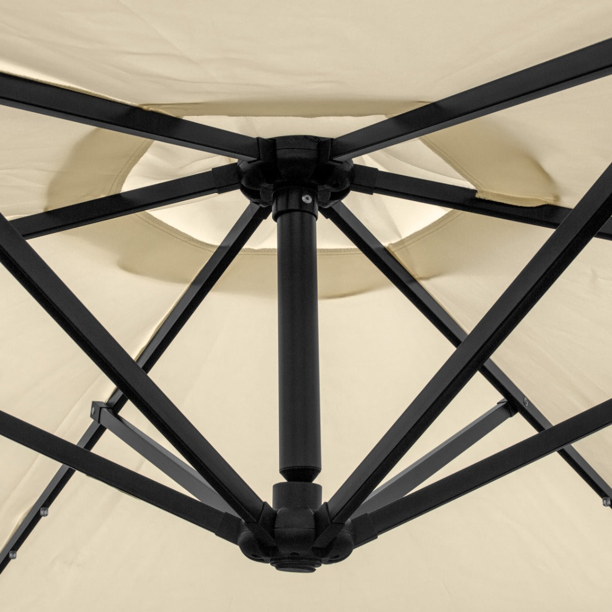 Guarda-chuva Cantilever 3m com Luzes LED - Creme