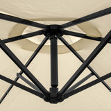Guarda-chuva Cantilever 3m com Luzes LED - Creme