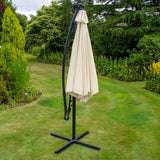 Guarda-chuva Cantilever 3m com Luzes LED - Creme