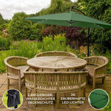 Guarda-chuva Cantilever 3m com Luzes LED - Verde