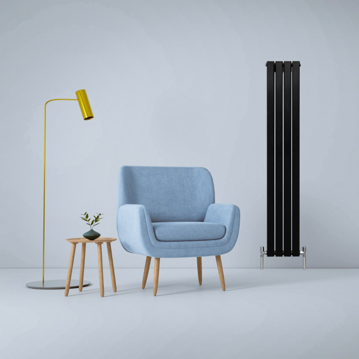 Radiadores de tela plana de design 1600x280mm ? preto fosco