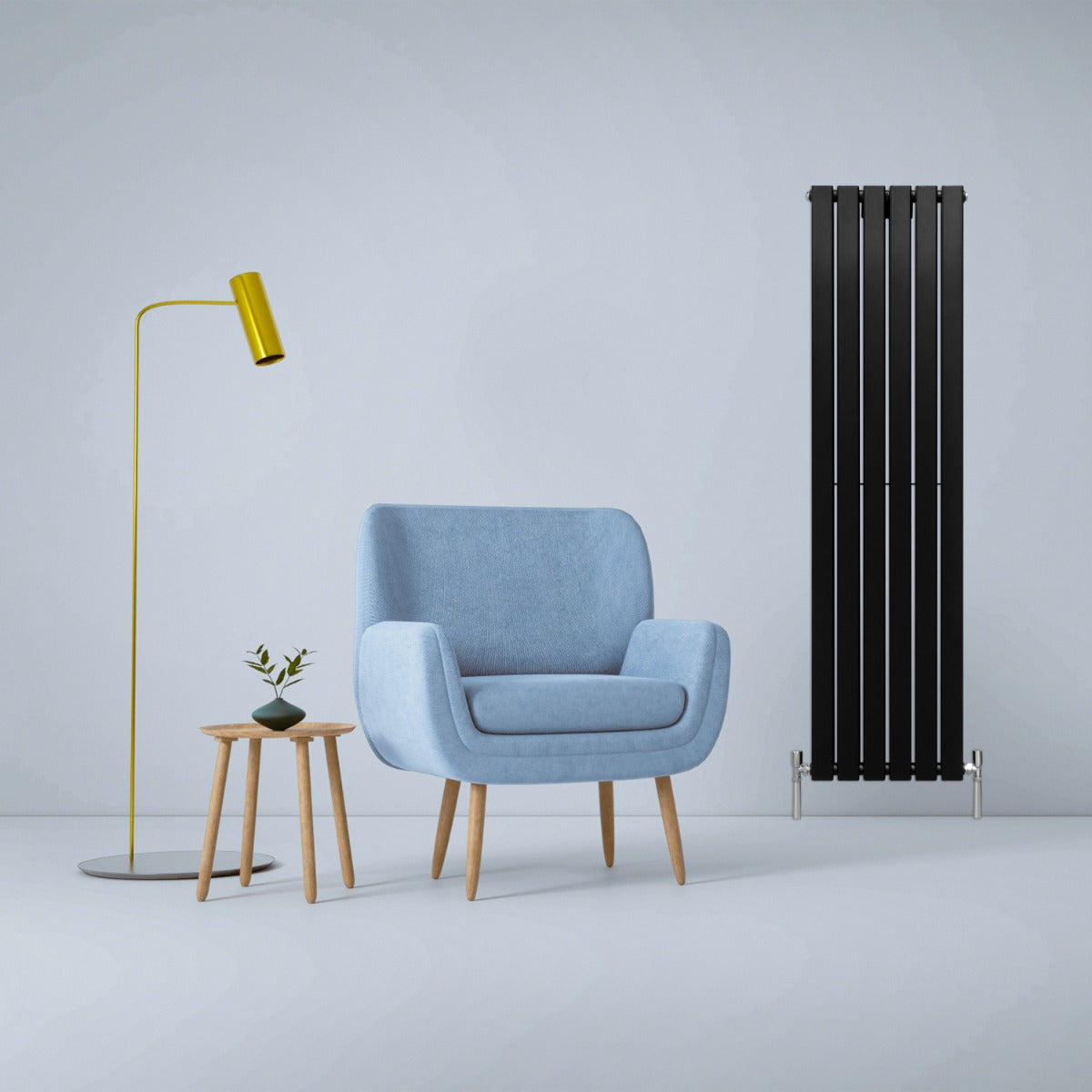 Radiadores de tela plana de design 1600x420mm ? preto fosco