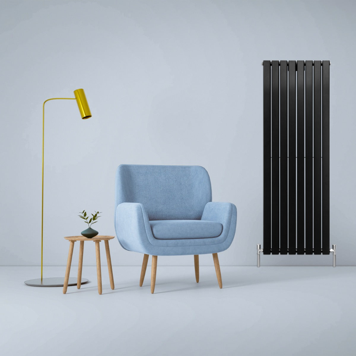 Radiadores de tela plana de design 1600x560mm ? preto fosco