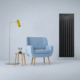 Radiadores de tela plana de design 1600x560mm ? preto fosco