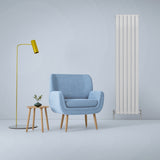 Radiadores de tela plana de design 1800x420mm ? Branco brilhante