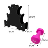 Conjunto de Halteres de Neopreno de 12 kg com Suporte