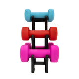Conjunto de Halteres de Neopreno de 12 kg com Suporte
