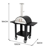Forno de Pizza Extra Grande com Base de Pedra e Suporte