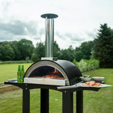 Forno de Pizza Extra Grande com Base de Pedra e Suporte