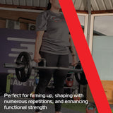 Conjunto de discos olímpicos em borracha de 25kg com pegas Tri-Grip, ideal para treino funcional e fortalecimento muscular