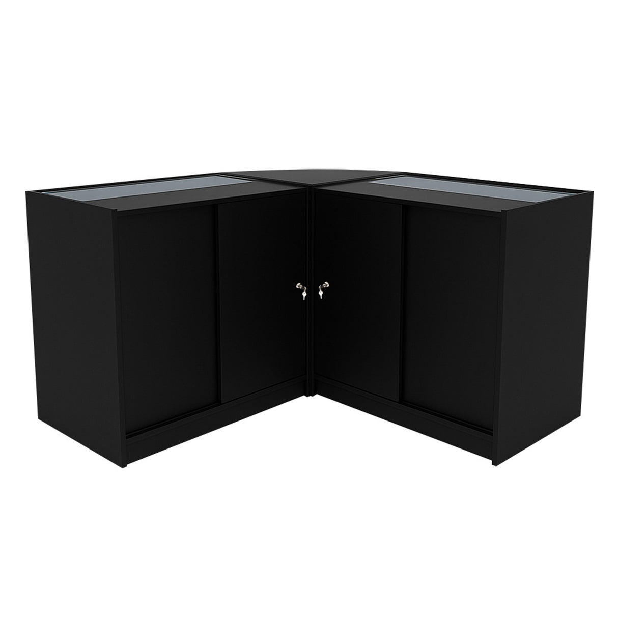 Conjunto de Balcões Comerciais com Luz LED "IRIS" CM60+ 2x B900 – cor Preto