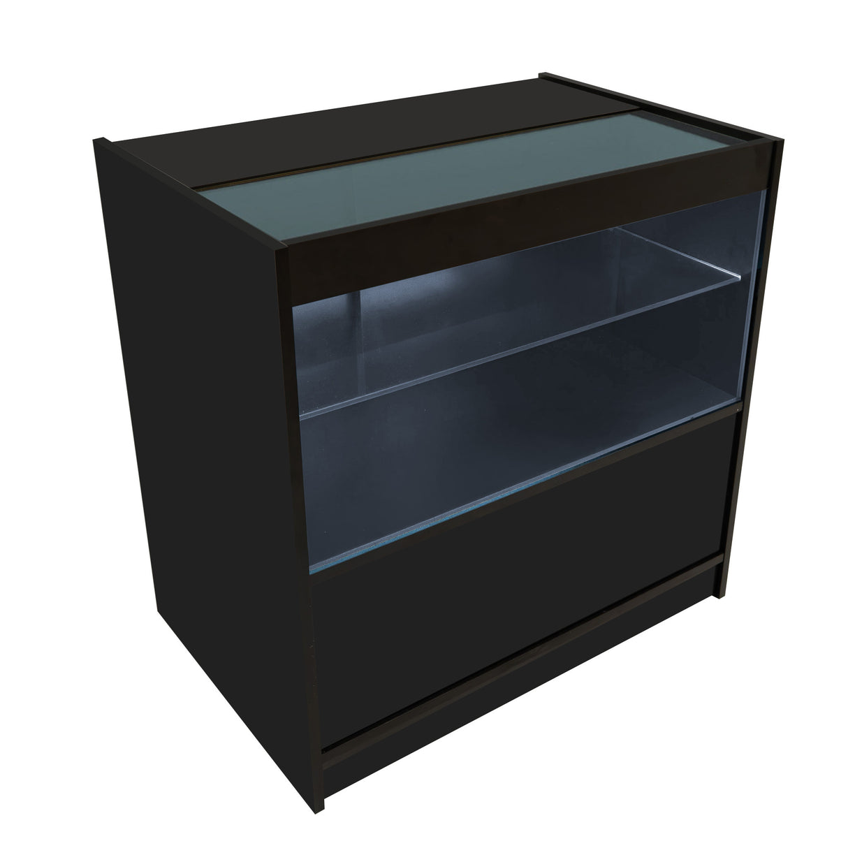 Conjunto de Balcões Comerciais com Luz LED "SELENE" CM60+ 2x C900 – cor Preto