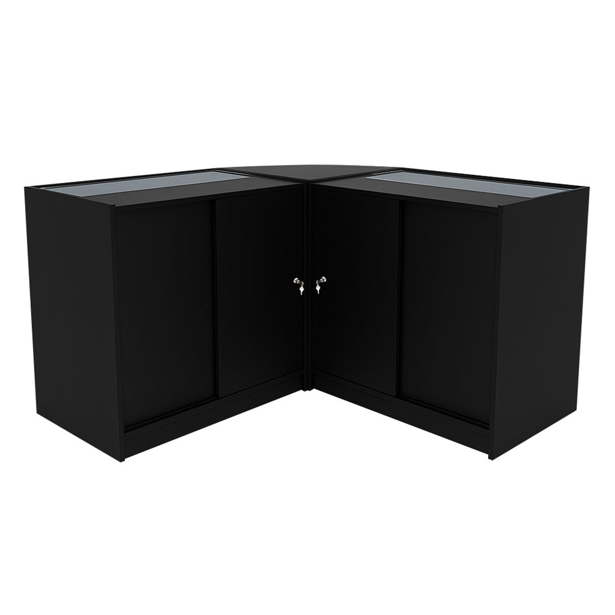 Conjunto de Balcões Comerciais com Luz LED "HELIOS" CM60+ 2x K900 – cor Preto