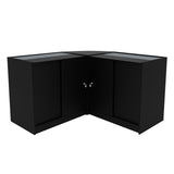 Conjunto de Balcões Comerciais com Luz LED "ADONIS" CM60 + B900 + C900 – cor Preto