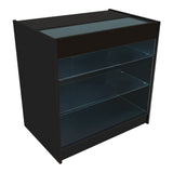 Conjunto de Balcões Comerciais com Luz LED  "TRITON" CM60 + K900 + B900 – cor Preto