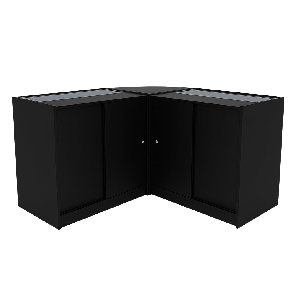 Conjunto de Balcões Comerciais com Luz LED "THESEUS" LM60+ 2x B900 – cor Preto