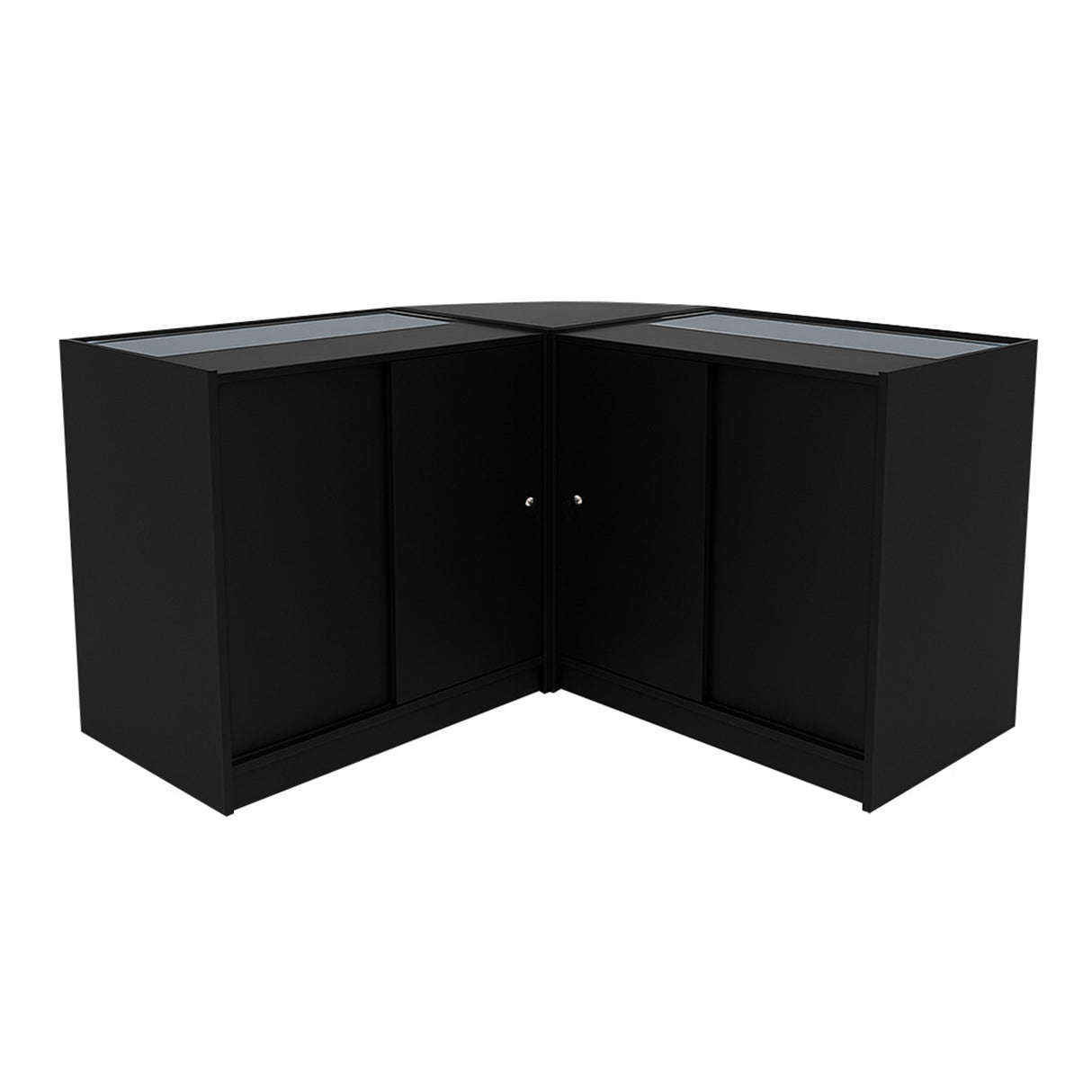 Conjunto de Balcões Comerciais com Luz LED "ANDROMEDA" LM60+ 2x C900 – cor Preto