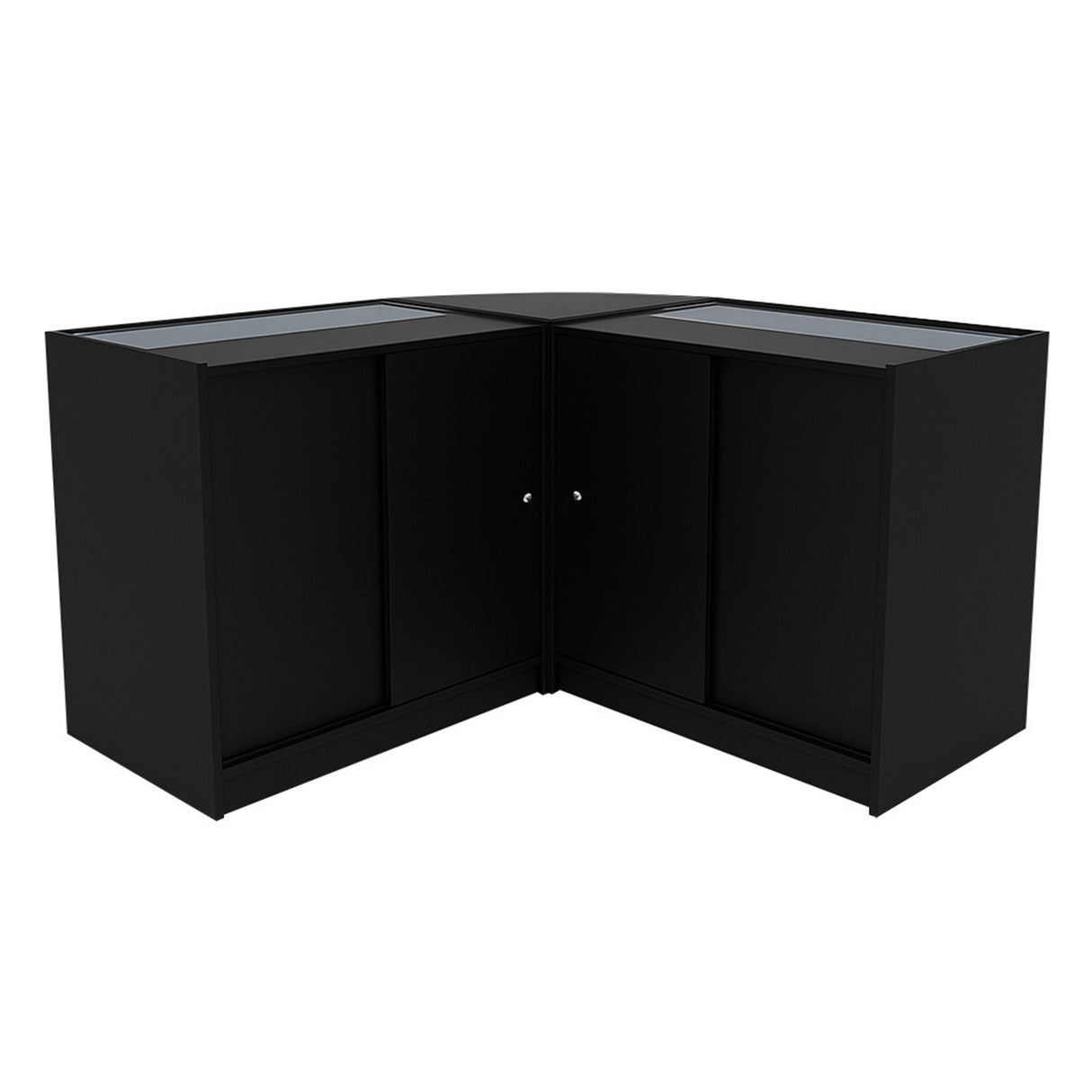 Conjunto de Balcões Comerciais com Luz LED "APOLLO" LM60+ 2x K900 – cor Preto