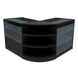 Conjunto de Balcões Comerciais com Luz LED  "CALLIOPE" LM60 + K900 + C900 – cor Preto