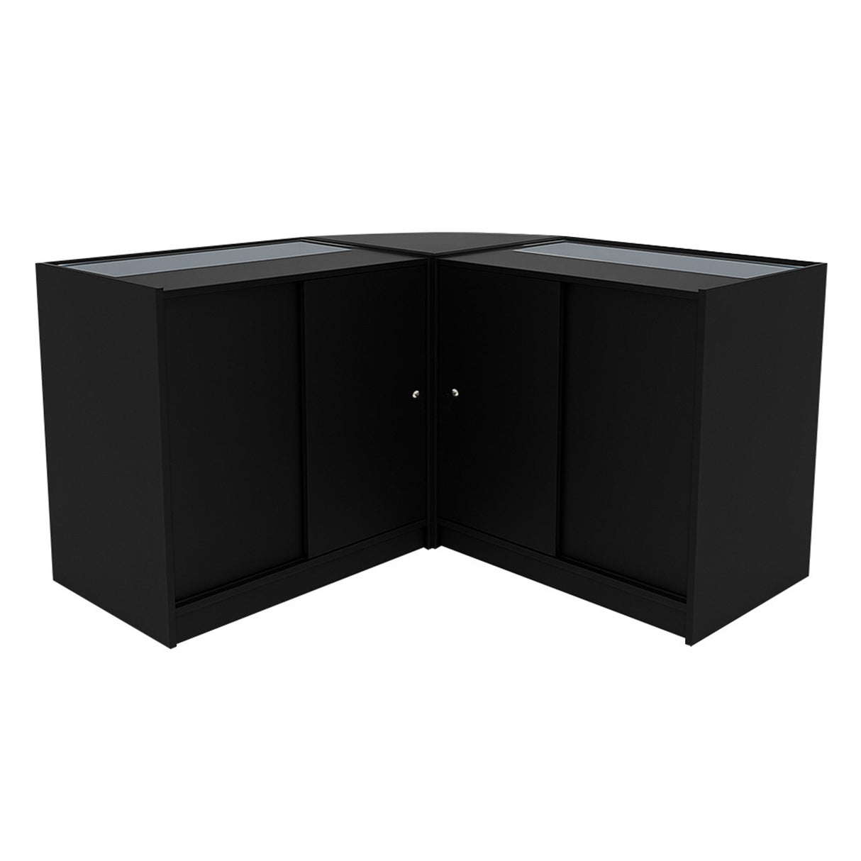 Conjunto de Balcões Comerciais com Luz LED  "CALLIOPE" LM60 + K900 + C900 – cor Preto