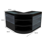 Conjunto de Balcões Comerciais com Luz LED  "CALLIOPE" LM60 + K900 + C900 – cor Preto