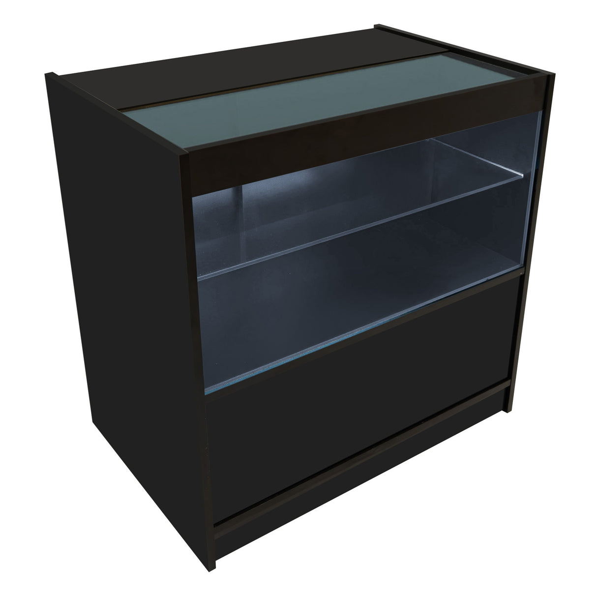Conjunto de Balcões Comerciais com Luz LED  "CALLIOPE" LM60 + K900 + C900 – cor Preto