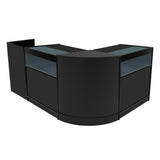 Conjunto de Balcões Comerciais com Luz LED "LUNA" CM60 + 2xB900 + TB60 – cor Preto