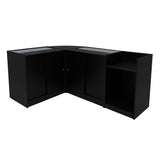 Conjunto de Balcões Comerciais com Luz LED "PHOENIX" CM60 + 2xC900 + TB60 – cor Preto