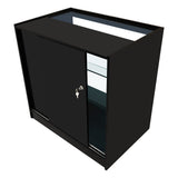 Conjunto de Balcões Comerciais com Luz LED "VEGA" CM60 + K900 + C900 + TB60 – cor Preto