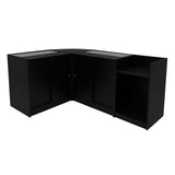 Conjunto de Balcões Comerciais com Luz LED "VEGA" CM60 + K900 + C900 + TB60 – cor Preto