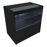 Conjunto de Balcões Comerciais com Luz LED "VEGA" CM60 + K900 + C900 + TB60 – cor Preto