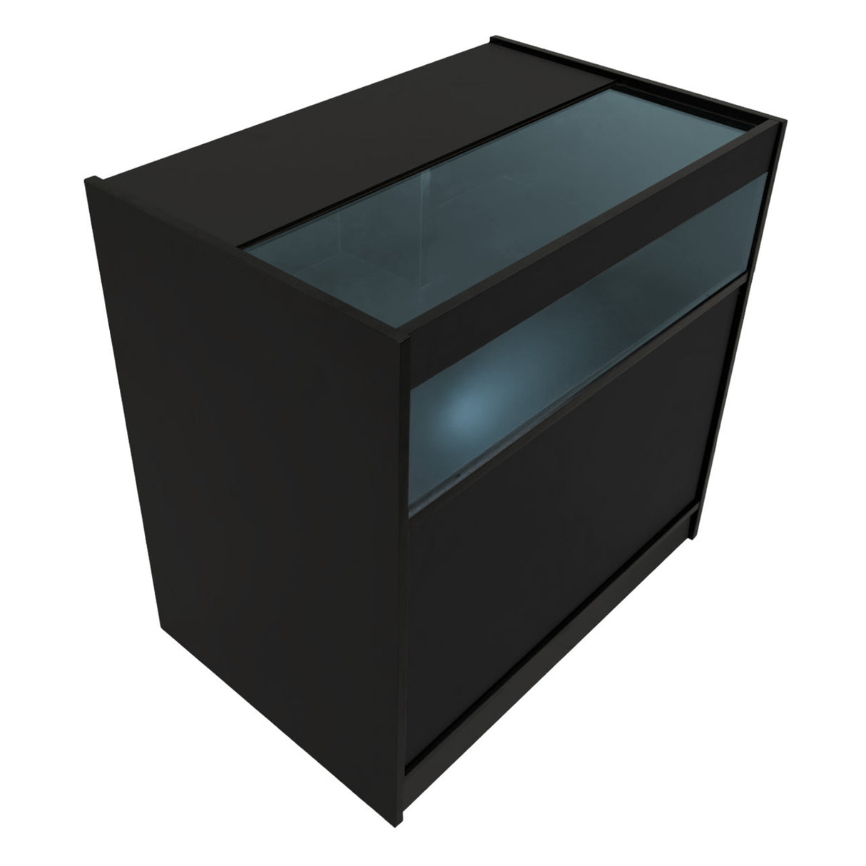 Conjunto de Balcões Comerciais com Luz LED "SAGITTARIUS " LM60 + 2xB900 + TB60 – cor Preto