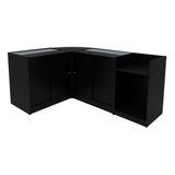 Conjunto de Balcões Comerciais com Luz LED "HYPERION" LM60 + B900 + K900 + TB60 – cor Preto