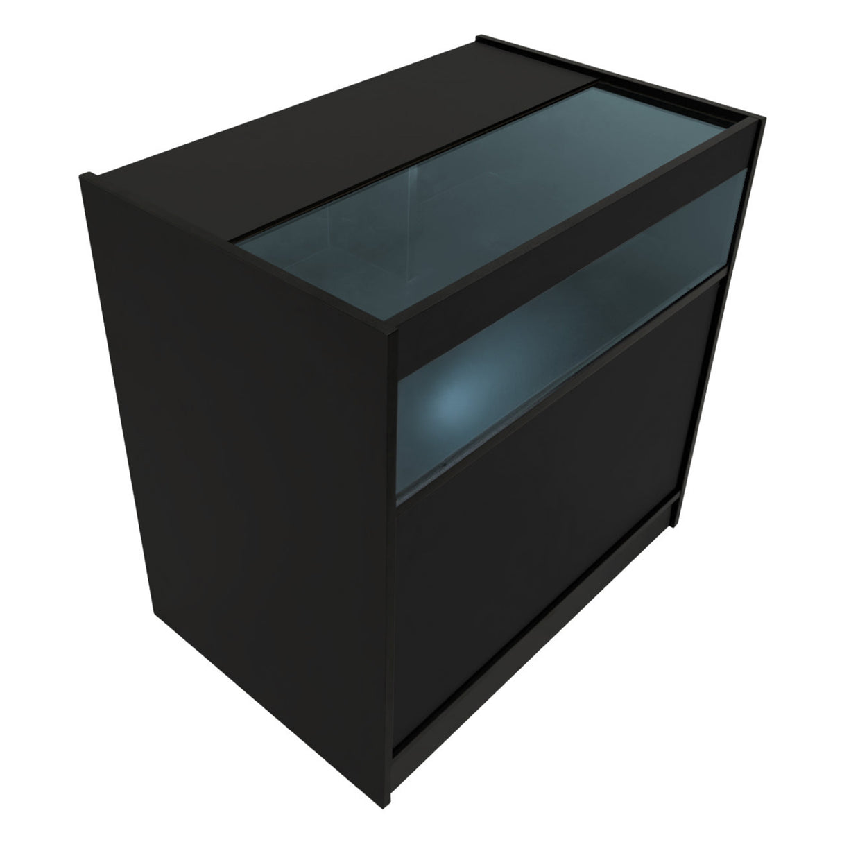 Conjunto de Balcões Comerciais com Luz LED "HYPERION" LM60 + B900 + K900 + TB60 – cor Preto