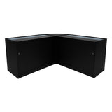 Conjunto de Balcões Comerciais com Luz LED "IRIS" CM60+ 2x B1200 – cor Preto