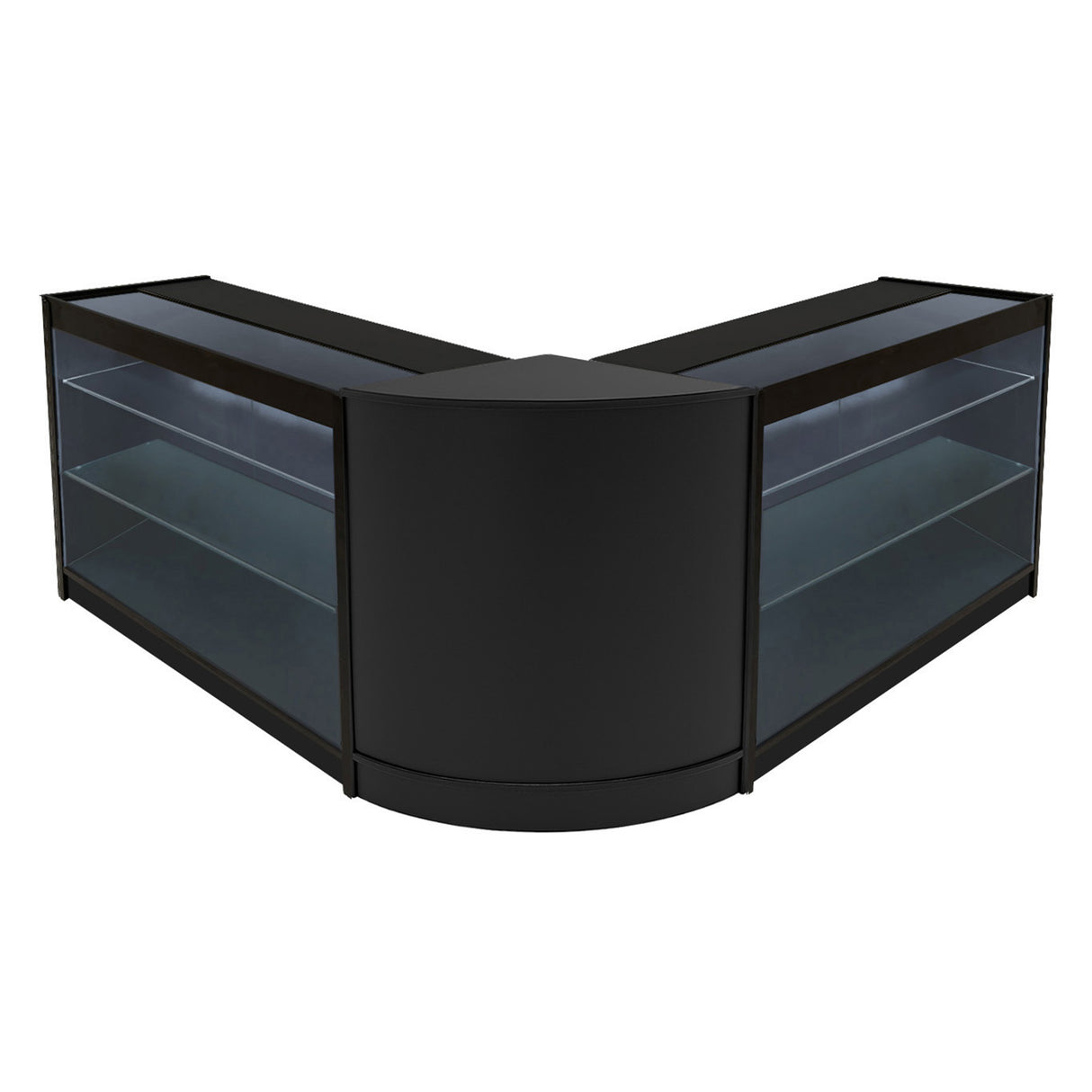 Conjunto de Balcões Comerciais com Luz LED "HELIOS" CM60+ 2x K1200 – cor Preto