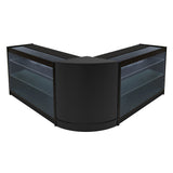 Conjunto de Balcões Comerciais com Luz LED "HELIOS" CM60+ 2x K1200 – cor Preto
