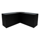 Conjunto de Balcões Comerciais com Luz LED "HELIOS" CM60+ 2x K1200 – cor Preto