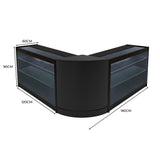 Conjunto de Balcões Comerciais com Luz LED "HELIOS" CM60+ 2x K1200 – cor Preto
