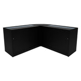 Conjunto de Balcões Comerciais com Luz LED  "TRITON" CM60 + K1200 + B1200 – cor Preto
