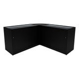 Conjunto de Balcões Comerciais com Luz LED "HERA" CM60 + K1200 + C1200 – cor Preto