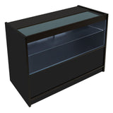 Conjunto de Balcões Comerciais com Luz LED "HERA" CM60 + K1200 + C1200 – cor Preto